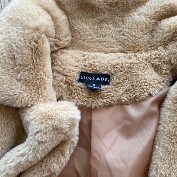 JLUXLABEL faux fur beige coat - Picture 8 of 9